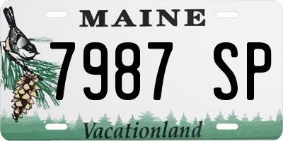 ME license plate 7987SP
