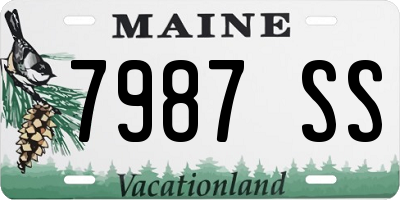 ME license plate 7987SS
