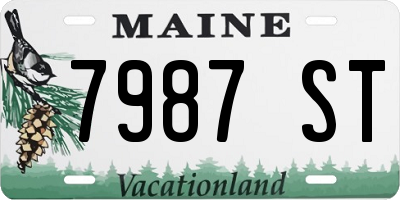 ME license plate 7987ST