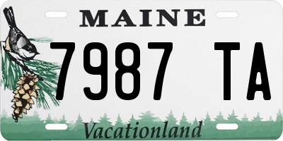 ME license plate 7987TA