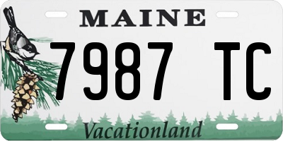 ME license plate 7987TC