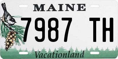 ME license plate 7987TH