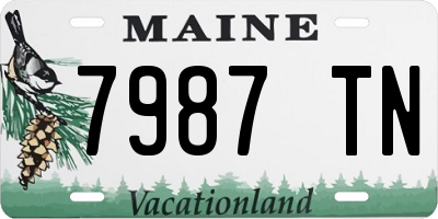 ME license plate 7987TN