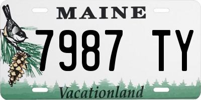 ME license plate 7987TY