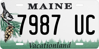 ME license plate 7987UC