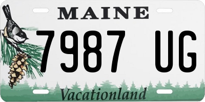 ME license plate 7987UG
