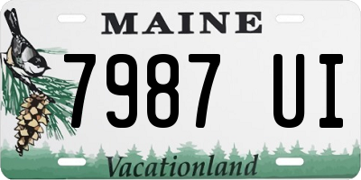 ME license plate 7987UI