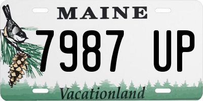 ME license plate 7987UP
