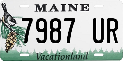 ME license plate 7987UR