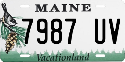 ME license plate 7987UV
