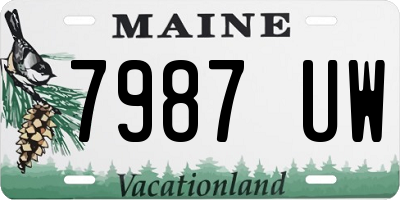 ME license plate 7987UW