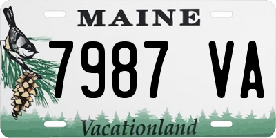 ME license plate 7987VA
