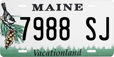 ME license plate 7988SJ