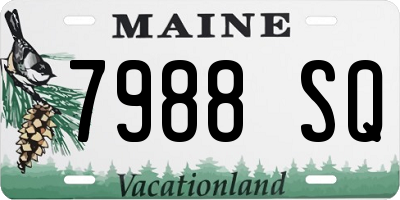 ME license plate 7988SQ