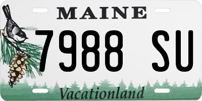 ME license plate 7988SU