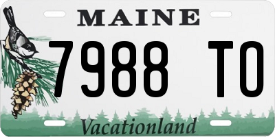 ME license plate 7988TO