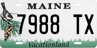 ME license plate 7988TX