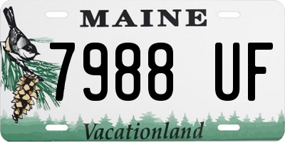 ME license plate 7988UF
