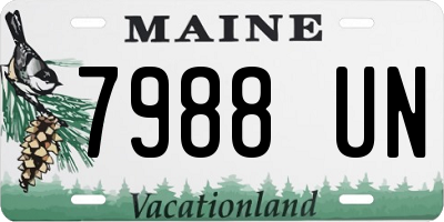 ME license plate 7988UN