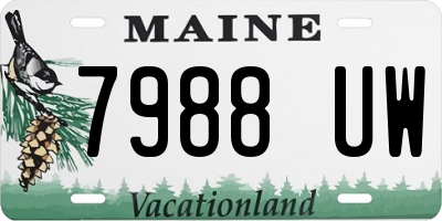 ME license plate 7988UW