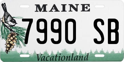 ME license plate 7990SB