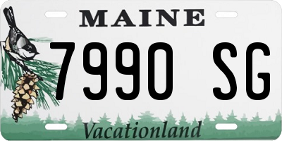 ME license plate 7990SG