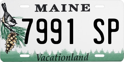 ME license plate 7991SP