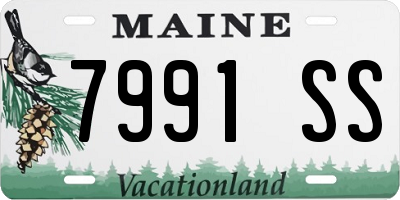 ME license plate 7991SS