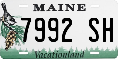 ME license plate 7992SH