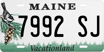 ME license plate 7992SJ