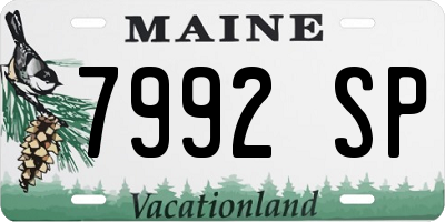 ME license plate 7992SP
