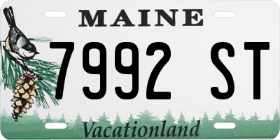 ME license plate 7992ST