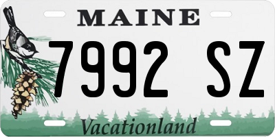 ME license plate 7992SZ