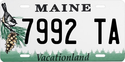 ME license plate 7992TA