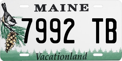 ME license plate 7992TB