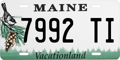 ME license plate 7992TI