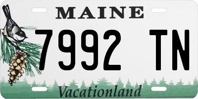 ME license plate 7992TN