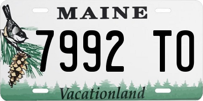 ME license plate 7992TO