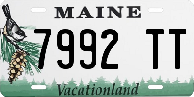 ME license plate 7992TT