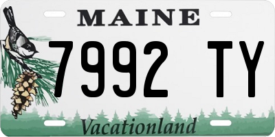 ME license plate 7992TY