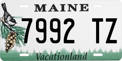 ME license plate 7992TZ