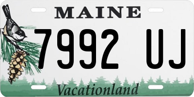 ME license plate 7992UJ