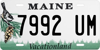 ME license plate 7992UM