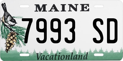 ME license plate 7993SD