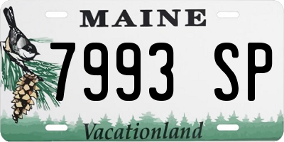 ME license plate 7993SP