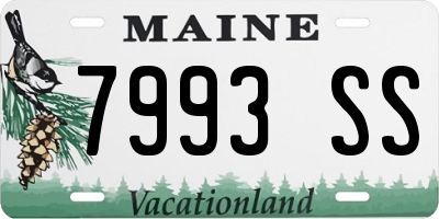 ME license plate 7993SS