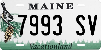 ME license plate 7993SV