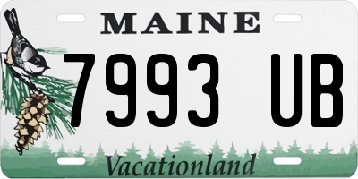 ME license plate 7993UB