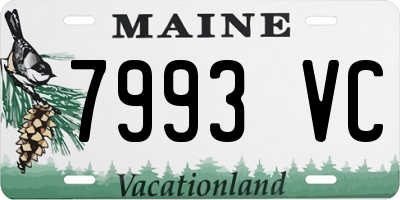 ME license plate 7993VC