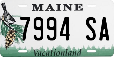 ME license plate 7994SA